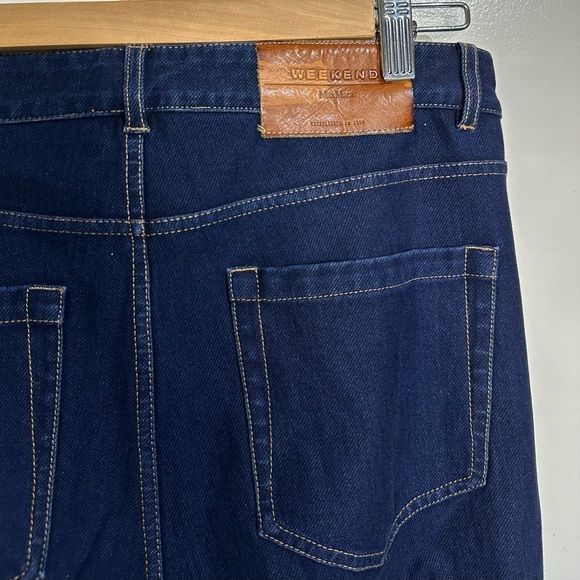 Max Mara royal blue denim jeans with brown stitching - Picture 7 of 7